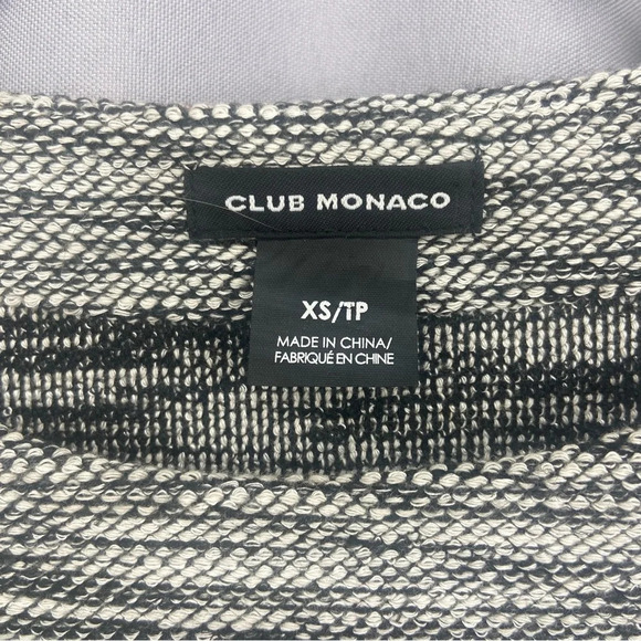 Club Monaco Split Side Grey Tweed Woven Tunic Sweater Size XS - Picture 3 of 7